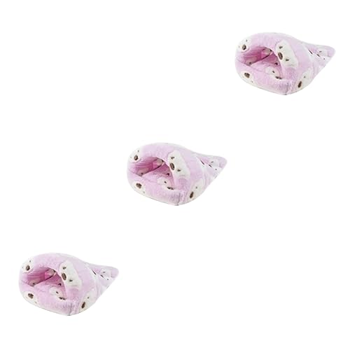 BESPORTBLE 3stücke Guinea Pig Schlafsack Für Kleine Haustiere Warmes Fleece-Nest Für Meerschweinchen Hamster Chinchilla Und Andere Kleintiere Mittlere Rosa Winterschutz Und Gemütlicher von BESPORTBLE