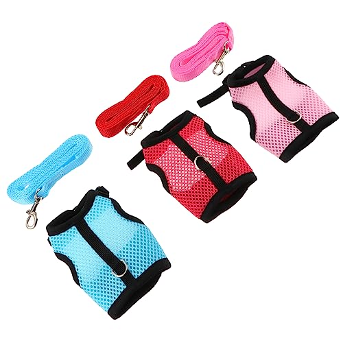 BESPORTBLE 3st Meerschweinchenleine Hasengeschirr Trainingsleine Für Hunde Meerschweinchen-geschirrleine Haustier Geschirr Kleidung Hasenkleidung -Tanktop Leine Für Kleintiere Netz BESPORTBLE 3st Meerschweinchenleine Hasengeschirr Trainingsleine Für Hunde Meerschweinchen-geschirrleine Haustier Geschirr Kleidung Hasenkleidung -Tanktop Leine Für Kleintiere Netz von BESPORTBLE