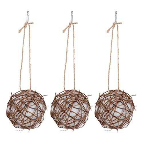 BESPORTBLE 3st Nistmaterial Für Vögel Rattankugeln Nistmaterial Für Kanarienvögel Vogelschaukel Hängende Spielzeuge Papagei Automatisch Vogelhäuschen Für Draußen Seidenzahnseide Brown von BESPORTBLE