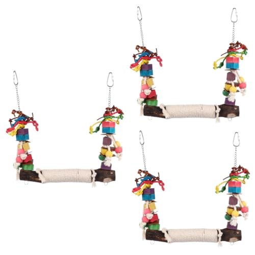BESPORTBLE 3st Papagei Kauspielzeug Vogelbeißende Schaukel Papageienbissspielzeug Vogelschaukel Baumwollseil Sittiche Spielzeug Vogelschaukel Spielzeug Beissen Baumwollseil Vogel Hölzern BESPORTBLE 3st Papagei Kauspielzeug Vogelbeißende Schaukel Papageienbissspielzeug Vogelschaukel Baumwollseil Sittiche Spielzeug Vogelschaukel Spielzeug Beissen Baumwollseil Vogel Hölzern von BESPORTBLE
