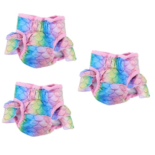 BESPORTBLE 3stücke Waschbare Hündinnenwindeln Für Läufigkeit Reusable Dog Diapers Und Stylisch Für Und Xs von BESPORTBLE
