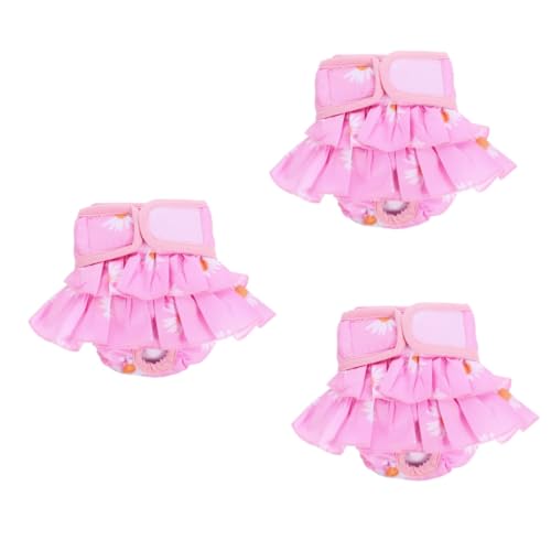 BESPORTBLE 3st Physiologische Hosen Für Haustiere Windel Kostüme Outfits Slip Hygienehöschen Für Hunde Hundehose Kostüm Gegen Belästigung Rosa Hot Pants Baumwolle Männlicher Hund von BESPORTBLE