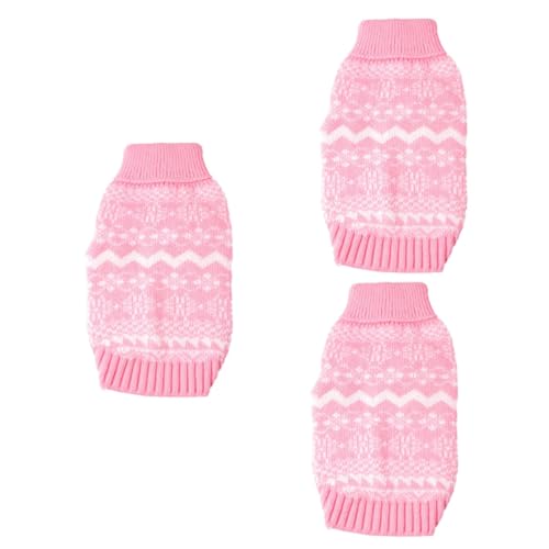 BESPORTBLE 3st Pullover Mit Hohem Kragen Outdoor-haustierweste Hundepullover Hundeweihnachtskostümkleidung Hunde-Outfits Hundemäntel Hunde Süße Hundekleidung Rosa von BESPORTBLE