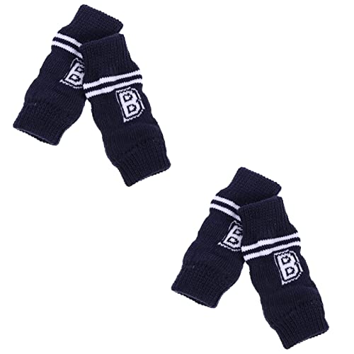 BESPORTBLE 4 Stück Cartoon Socken Hundesocken Mit Griffen Klebrige Hundepfotenpolster Warme Sprunggelenkschützer Dehnbare Fleece Hundebeinwärmer Hundebeinschützer Ellenbogen Und von BESPORTBLE