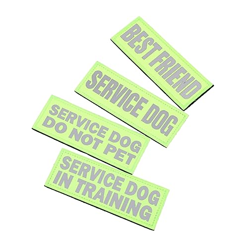 BESPORTBLE 4 Stück Service-hundeaufnäher Reflektierende Hundeaufnäher für Service-hundemarken Slide- BESPORTBLE 4 Stück Service-hundeaufnäher Reflektierende Hundeaufnäher für Service-hundemarken Slide- von BESPORTBLE