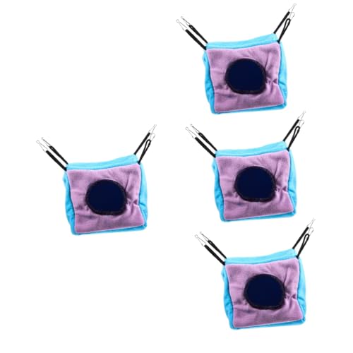 BESPORTBLE 4 Stück Eichhörnchen-Nest Baumwolle Hamster hängematte hamsterbett Meerschweinchenbett aufhängen gemütliches Vogelnest Spielzeug Plüschtier Haustierkäfig-Hängematte waschbar von BESPORTBLE