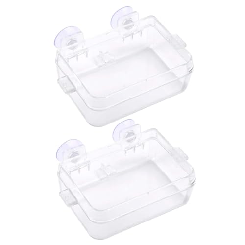 BESPORTBLE 4 Stück Futterstelle Für Reptilien Futterstelle Für Eidechsen Futterautomat Für Aquarien Bartagame Wasserschale Futterspender Für Schildkröten Eidechsenschale Für Haustiere Plastik von BESPORTBLE
