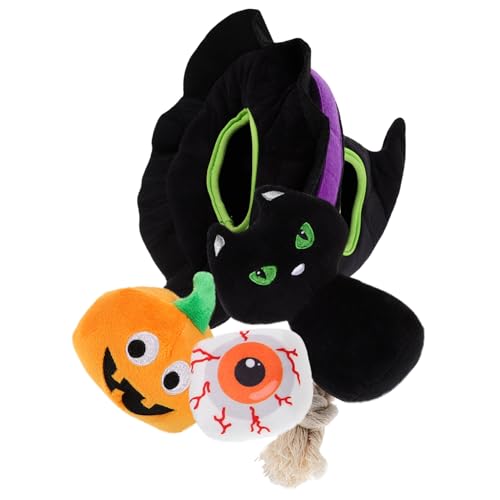 BESPORTBLE 4 Stück Halloween- Halloween-welpenspielzeug Halloween-kürbis-Dekoration Gruseliges Hundespielzeug Quietschspielzeug Für Hunde Interaktive Hundespielzeug Plüsch von BESPORTBLE