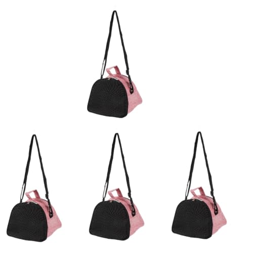 BESPORTBLE 4 Stück Hamster Aus Tasche Reisehandtaschen Für Hamster Tragbarer Rucksack Reisetaschen Hamster Ausgehende Reisehandtaschen Oxford-Stoff Reisen Meerschweinchen Rosa Tragetasche von BESPORTBLE