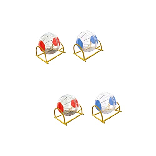 BESPORTBLE 4 Stück Hamster Halterung Laufrad Hamster Spielzeug hamsterspielzeug Igelrad Sportspielzeug Spielzeuge Haustierzubehör Haustier Spielzeug Meerschweinchen laufender Ball Hamsterball von BESPORTBLE