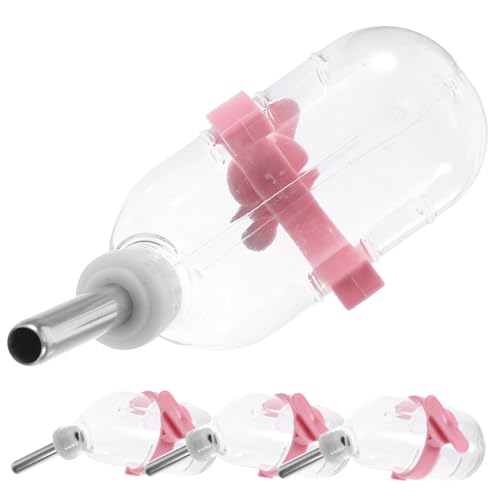 BESPORTBLE 4 Stück Edelstahl-wasserflaschen Für Haustiere Tragbare Trinkflaschen Für Hamster Automatische Wasserzufuhr Auslaufsicheres Design von BESPORTBLE