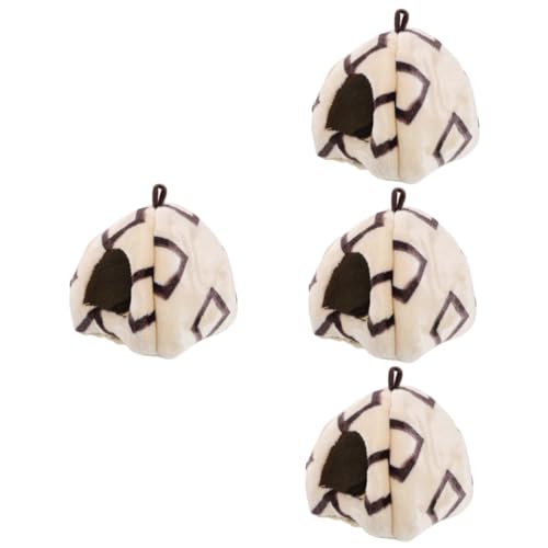 BESPORTBLE 4stücke Warmes Hamsterversteck Für Kleine Nager Gemütliche Hängematte Aus Weichem Material Für Hamster Und Chinchillas Platzsparend Wiederverwendbar Für Winter von BESPORTBLE