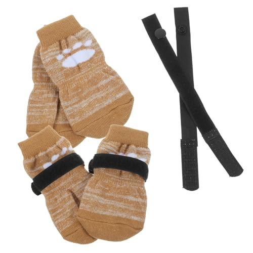 BESPORTBLE Entzückende 4 Stücke Hund Socken Nicht-Sohlen Warme Atmungsaktive Haustier von BESPORTBLE
