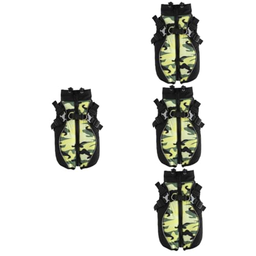 BESPORTBLE 4 Stück Haustier Mantel hundemantel Dog Raincoat hundepullover hundekleider Winterkostü für Welpen Warmer Hund tragbare Hundekleidung bequemes Welpenkostü Polyester Green von BESPORTBLE