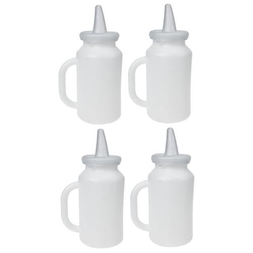 BESPORTBLE 4 Stück Haustierflasche Hasen Flasche tierfutter Trinkflasche für Kalb zuverlässige Kälberflasche Babyflasche Kälberfütterung Milchflasche Lamm tragbar Nuckelflasche Container Weiß von BESPORTBLE
