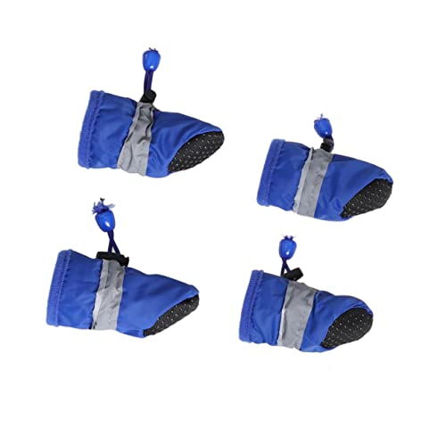 BESPORTBLE 4stücke Hundestiefel Schuhe Für Kleine Bis Mittelgroße Hunde Ganzjahres-pfoteschutz Vor Sand Und Schnee rutschfeste Sohlen Für Outdoor-aktivitäten von BESPORTBLE