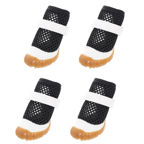 BESPORTBLE 4stücke Sommer Atmungsaktive Mesh Hundestiefel rutschfeste Welpenschuhe Für Heiße Monate Schutz Für Pfoten von BESPORTBLE