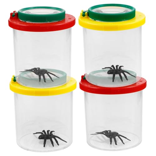 BESPORTBLE 4 Stück Insektenbeobachter Für Käferglas Fehlerbetrachter Wissenschaftsbetrachter Insektenbehälter Tierpfleger Cricketkäfig Insektensammler Wissenschaftszuschauer Plastik von BESPORTBLE