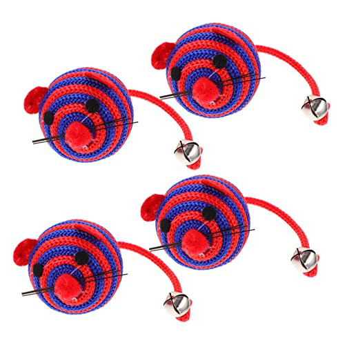 BESPORTBLE 4stücke Interaktive Katzenspielzeuge Aus Katzenminze Chew Toys Für Kätzchen Mäuse-Spielzeug Für Haustiere Für Drinnen Farbvariationen von BESPORTBLE