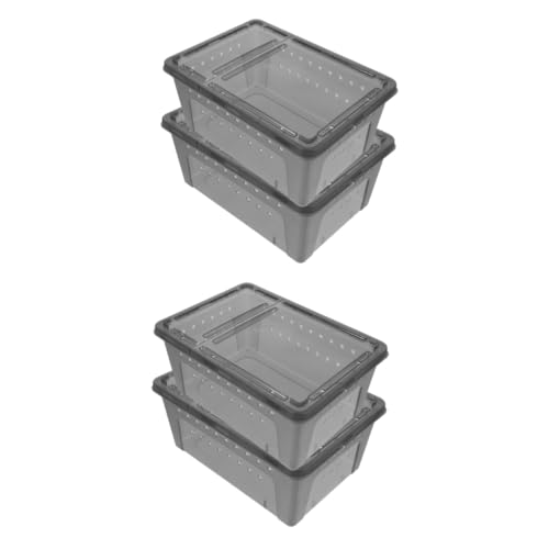 BESPORTBLE 4 Stück Karton Spinnen-Terrarium Terrarium zubehör Zuchtbecken Brutbehälter für Reptilien Futterbehälter für Reptilien Froschkäfig Gehege für Vogelspinne kleine Futtertonne Plastik von BESPORTBLE