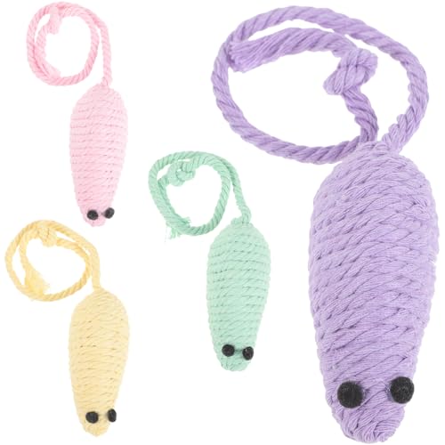 BESPORTBLE 4 Stück Katze Plüschtier Kätzchen Katzenhaus Katzentür interaktives kratzspielzeug zahnspielzeug für kätzchen Katzenspielzeug für Wohnungskatzen Baumwollseil BESPORTBLE 4 Stück Katze Plüschtier Kätzchen Katzenhaus Katzentür interaktives kratzspielzeug zahnspielzeug für kätzchen Katzenspielzeug für Wohnungskatzen Baumwollseil von BESPORTBLE