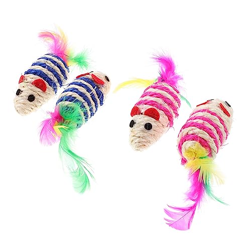 BESPORTBLE 4 Stück Mäuse-katzenspielzeug Interaktives -katzenspielzeug Katzensachen Katze Wohnungskatzen Katzenminze- Interaktives Katzenspielzeug Plüschtiere Für Katzen Sisal BESPORTBLE 4 Stück Mäuse-katzenspielzeug Interaktives -katzenspielzeug Katzensachen Katze Wohnungskatzen Katzenminze- Interaktives Katzenspielzeug Plüschtiere Für Katzen Sisal von BESPORTBLE