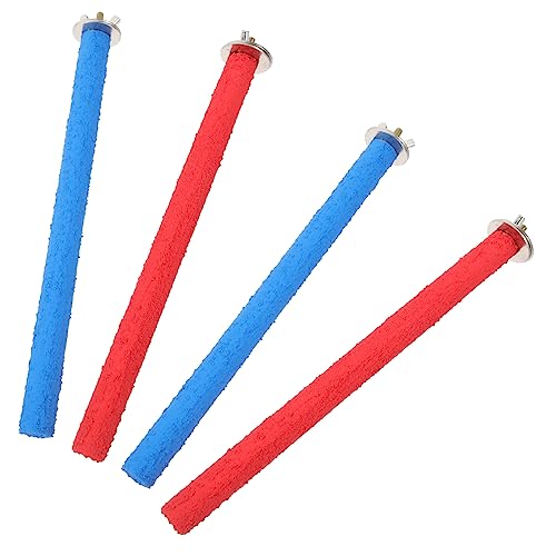 BESPORTBLE 4 Stücke Papagei Barsch Grobe Vogel Barsch Für Papagei Käfig Vogel Stehen Sittich Barsch Vogel Käfig Stehen Pfote Schleifen Sticks von BESPORTBLE