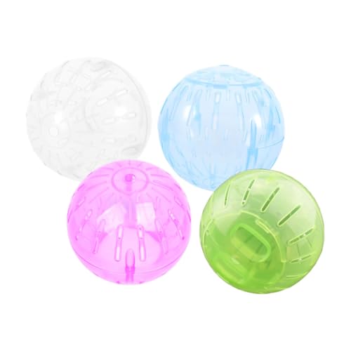 BESPORTBLE 4 Stück Mini Hamster Laufkugeln aus Leichtem Reinigungsfreundlichem Material Interaktives Fitness Kleine Haustiere Wie Hamster und Chinchillas Geeignet für Drinnen und Draußen von BESPORTBLE