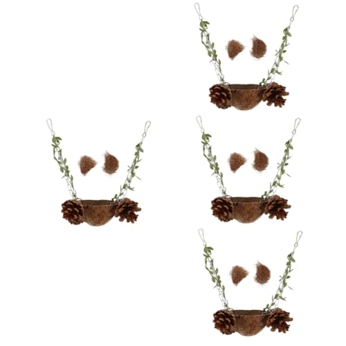 BESPORTBLE 4stücke Kokosnuss-Nest Für Vögel Natürliches Hängendes Vogelhaus Mit Swing-Funktion Für Papageien Und Kleintiere Fördert Erkundung Und Wohlbefinden BESPORTBLE 4stücke Kokosnuss-Nest Für Vögel Natürliches Hängendes Vogelhaus Mit Swing-Funktion Für Papageien Und Kleintiere Fördert Erkundung Und Wohlbefinden von BESPORTBLE