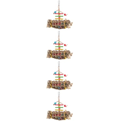 BESPORTBLE 4 Stück Papagei Kauspielzeug Käfig Vogel-Rattan-Kugel Vogelspielzeug Bird Toys Spielzeuge Spielset aus Holz Kauspielzeug aus Strohgeflecht Papageienspielzeug für große Vögel kauen BESPORTBLE 4 Stück Papagei Kauspielzeug Käfig Vogel-Rattan-Kugel Vogelspielzeug Bird Toys Spielzeuge Spielset aus Holz Kauspielzeug aus Strohgeflecht Papageienspielzeug für große Vögel kauen von BESPORTBLE