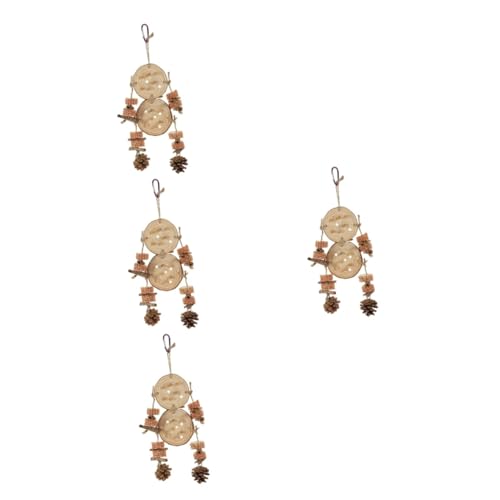BESPORTBLE 4stücke Parrot Chewing Toy Natürlichem Mit Hängeschnur Kau Und Spielzeug Für Vögel Für Papageien Und Sittiche Fördert Beschäftigung Und Fitness von BESPORTBLE