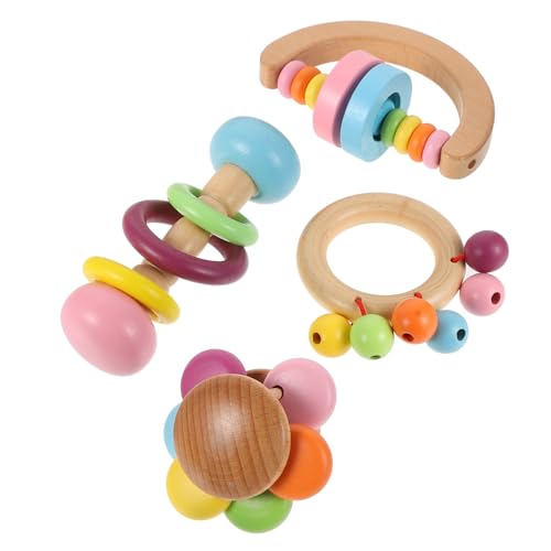 BESPORTBLE 4er-Pack Vogel-papagei-Spielzeug-Set Kauen Beißen Holzspielzeug Für Ziervögel Spielen von BESPORTBLE