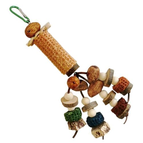 BESPORTBLE 4 Stück Papagei Spielzeug Vogelspielplatz Papageienzubehör Vogel Rattan Bälle Spielzeug Vogel Hängt Vogelbarsch Aufhängendes Nymphensittich-Spielzeug Maiskolben-rattankugel von BESPORTBLE