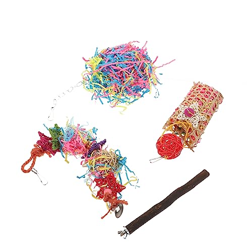 BESPORTBLE Vogel-backenzahnspielzeug - 4 Stück Papageien-kauspielzeug Vogelspielzeug Aus Holz Und Baumwolle Sicheres Haustiervogelzubehör Dekoratives Käfigspielzeug BESPORTBLE Vogel-backenzahnspielzeug - 4 Stück Papageien-kauspielzeug Vogelspielzeug Aus Holz Und Baumwolle Sicheres Haustiervogelzubehör Dekoratives Käfigspielzeug von BESPORTBLE