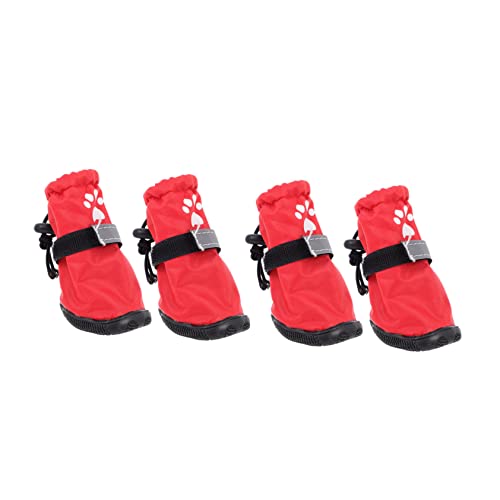 BESPORTBLE 4 Stück Regenstiefel Für Haustiere Hundestiefel rutschfeste Welpenschuhe Outdoor wasserdichte Schuhe Hundeschuhe Für Verletzte Pfoten Schuhe Für Hunde Heimtierbedarf Polyester Rot BESPORTBLE 4 Stück Regenstiefel Für Haustiere Hundestiefel rutschfeste Welpenschuhe Outdoor wasserdichte Schuhe Hundeschuhe Für Verletzte Pfoten Schuhe Für Hunde Heimtierbedarf Polyester Rot von BESPORTBLE