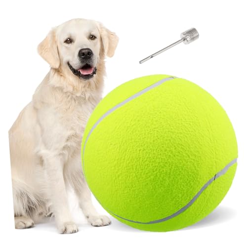 BESPORTBLE 4 Stück Riesiger Tennisball 9,5 Zoll Tennisball Hundeball Unzerstörbar XXL Aufblasbares Hundetennis Aus Gummi Hundeballwerfer Kind Erwachsener Abspielen von BESPORTBLE
