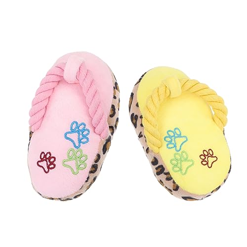 BESPORTBLE 4stücke Plüsch Hundespielzeug Kreatives Kauspielzeug Für Hunde Molarspielzeug Slipper-Design Interaktiv Und Weich Zum Kauen Und Spielen Fördert Die Zahngesundheit von BESPORTBLE