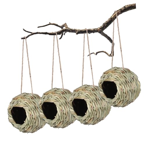 BESPORTBLE 4 Stück Vogelnest Vogelkäfig hängendes -Nest -Feeder für den Garten Vogelfütterer vogelhäuser zum aufhängen Birdcage Vogelbett für Vogel gewebtes Vogelhaus Gras BESPORTBLE 4 Stück Vogelnest Vogelkäfig hängendes -Nest -Feeder für den Garten Vogelfütterer vogelhäuser zum aufhängen Birdcage Vogelbett für Vogel gewebtes Vogelhaus Gras von BESPORTBLE