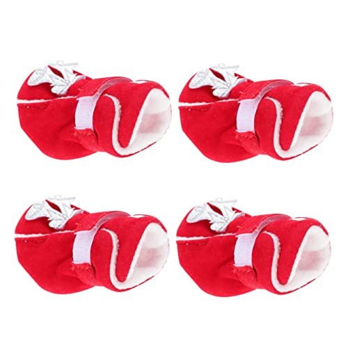 BESPORTBLE 4 Stück Weihnachtshaustier-Baumwollschuhe Weihnachtsglocken-welpenschuhe Weihnachtsschuhe Für Hundespaziergänge Haustier Warm Weihnachten Hund Winterstiefel Haustiere Baumwolle Rot BESPORTBLE 4 Stück Weihnachtshaustier-Baumwollschuhe Weihnachtsglocken-welpenschuhe Weihnachtsschuhe Für Hundespaziergänge Haustier Warm Weihnachten Hund Winterstiefel Haustiere Baumwolle Rot von BESPORTBLE