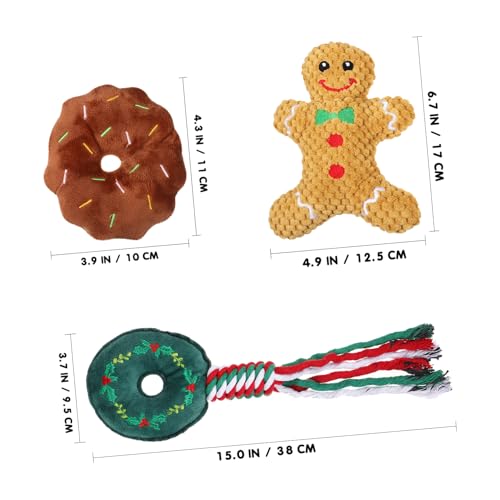 BESPORTBLE 4 Stück Weihnachtsserie Hund Kauen Plüsch Sound Machen 4 Stück Baumwollseil BESPORTBLE 4 Stück Weihnachtsserie Hund Kauen Plüsch Sound Machen 4 Stück Baumwollseil von BESPORTBLE
