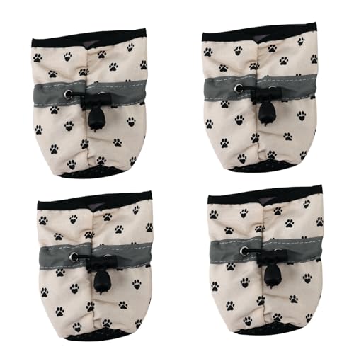 BESPORTBLE 4stücke wasserdichte Hundeschuhe rutschfeste Weiche -Booties Für Drinnen Und Draußen Atmungsaktive Pfotenschutz-Schuhe Gelb von BESPORTBLE
