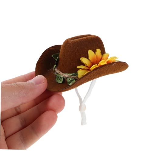 BESPORTBLE 4stücke Haustierkostümhut Aus Filz Verstellbar Für Hamster Meerschweinchen Hühner Und Vögel Blumenmuster-Design Für Partys Und Feiertags-verkleidungen Langlebig Und von BESPORTBLE