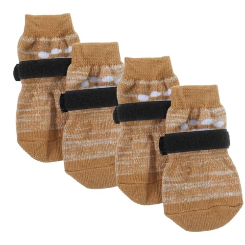 BESPORTBLE 4-teiliges Set Warme Nicht-hundesocken Für Hunde Verschleißfeste Atmungsaktive Haustiersocken Für Welpen von BESPORTBLE
