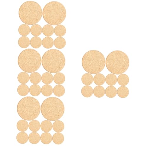 BESPORTBLE 40 STK Blumentopfmatte pflanzenmatte Pflanzen untertopf Topf untersetzer Blumentöpfe Holztablett Korkuntersetzer selber Machen Korkmatte hölzern Unteres Pad Halterung Korkauflage von BESPORTBLE