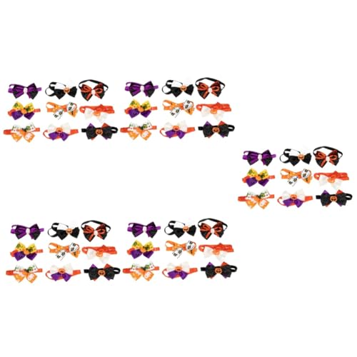 BESPORTBLE 45 Stück Haustier Fliege Halloween Kostüme Für Haustiere Halloween Haustierkostüm Halloween Haustierhalsbänder Katzenhalsbänder Für Halloween Dekorative Welpenhalsbänder von BESPORTBLE