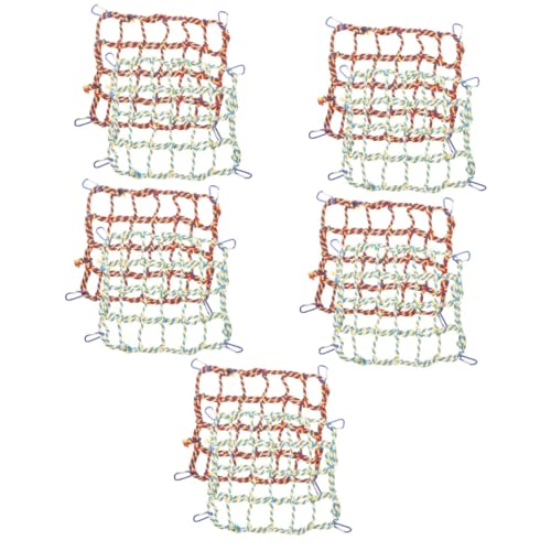 BESPORTBLE 5 Sätze Hängemattennetz Papagei Spielzeugratte Vogelspielzeug Hamster hängematte Spielzeuge Vogelkäfig hängende Vogelhängematte Vogelseil Perlmutt Vogel Hängematte Seilklettern von BESPORTBLE