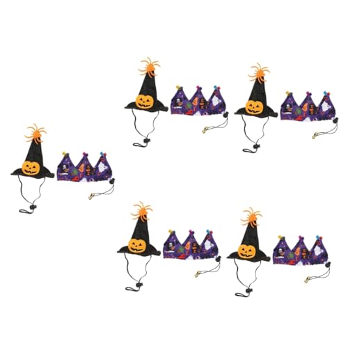 BESPORTBLE 5 Sätze Halloween-Hut Welpe Hexenhut Katzenschal im Halloween-Stil Katzenhut Halloween Costume Halloween kostüme entzückender gemusterter Hundeschal dekorativer Hundeschal Stoff BESPORTBLE 5 Sätze Halloween-Hut Welpe Hexenhut Katzenschal im Halloween-Stil Katzenhut Halloween Costume Halloween kostüme entzückender gemusterter Hundeschal dekorativer Hundeschal Stoff von BESPORTBLE