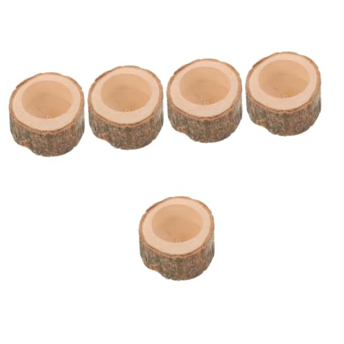 BESPORTBLE 5stücke Holz Futter Und Wassernapf Für Kleintiere Hamster Meerschweinchen Kaninchen Glatt Einfach Zu Reinigen Aus Natürlichem Holz Zubehör Für Haustiere von BESPORTBLE