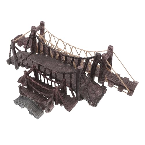BESPORTBLE 5 Stück Teiliges Miniatur-Fairy-Garden Mikro-Resin-hängebrücken Fischfreundliche Aquarium-deko Langlebige Landschaftsfiguren für Fischbecken Puppenhaus und Miniaturgärten von BESPORTBLE