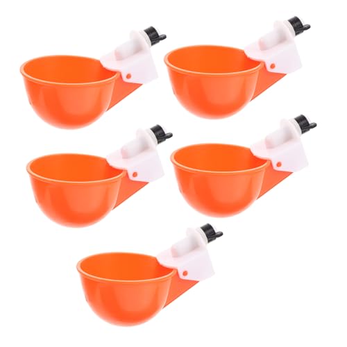 BESPORTBLE 5 Stück Tränkebecken für Geflügel Chicken Feeder geflügel tränke Geflügeltränke Brunnen Futterspender Wasserbecher für Geflügel Haustier Hühnerschale Vogelfütterer pom von BESPORTBLE